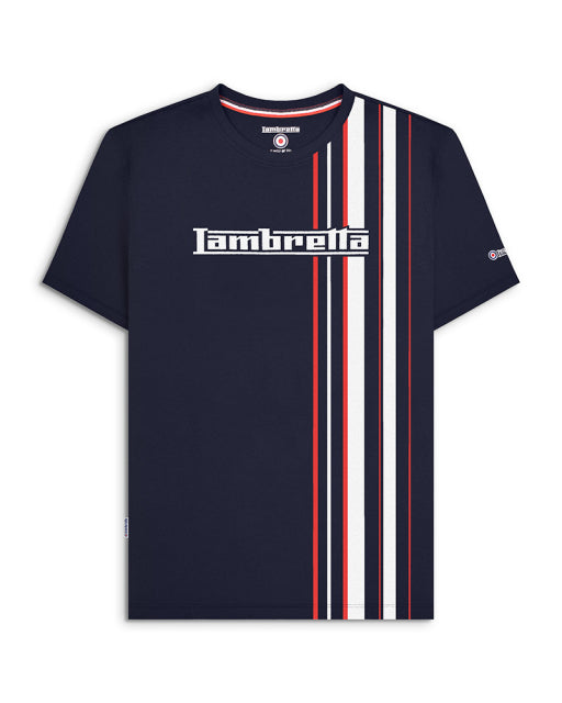 Lambretta gents discounted racing stripe tee 2xl free uk postage