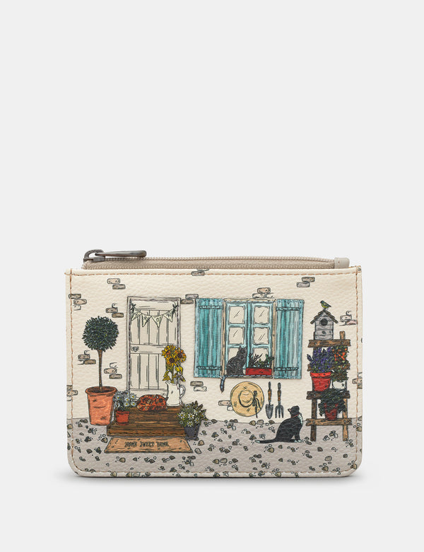yoshi warm grey country garden zip top purse new in uk post inc
