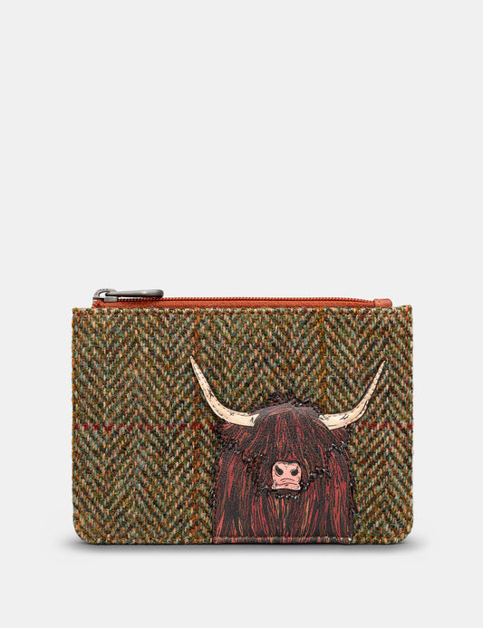 Yoshi highland cow zip top purse