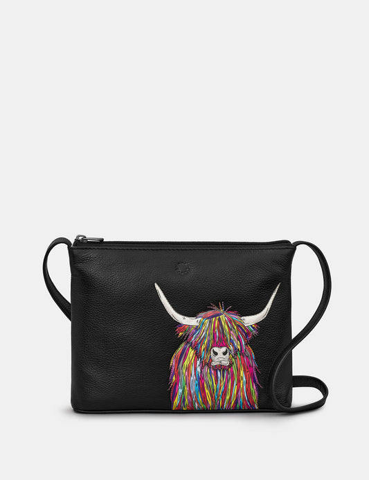 Yoshi highland cow black handbag across body bag £65 free uk postage