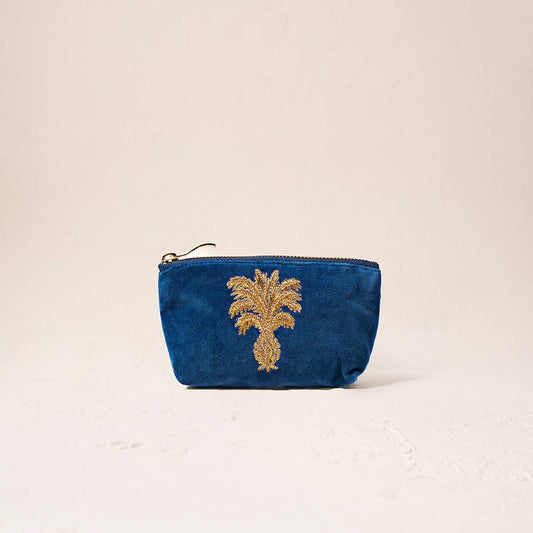 Elizabeth scarlett pineapple cobolt coin purse