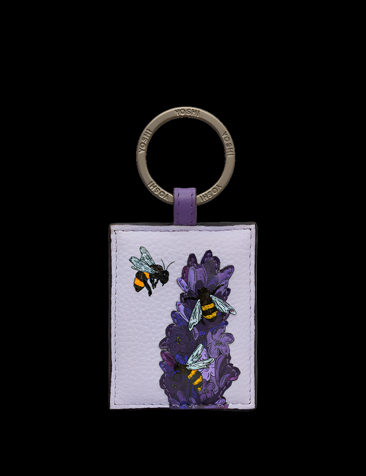 yoshi plum bee leather key ring new in