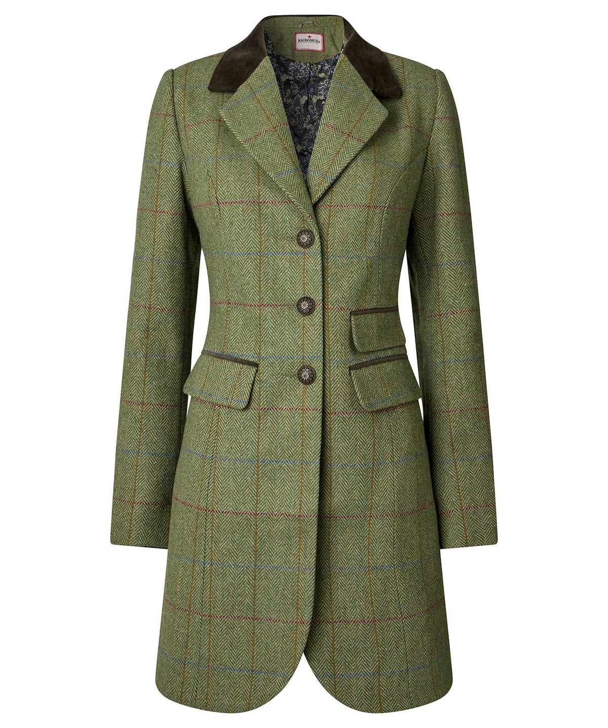 Joe browns Pippa Heritage Longline Jacket: Green / Shell: 48% Polyester, 26% Wool, 18% Acrylic, 8% Polyamide. Trim: 98% Cotton, 2% Elastane / 16