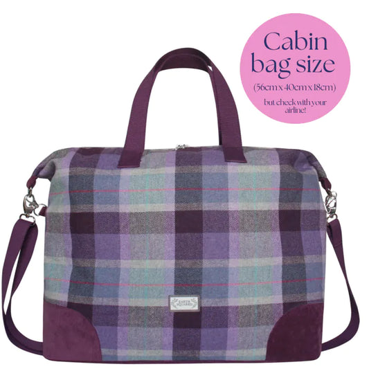 Earth squared weekend bag tartan