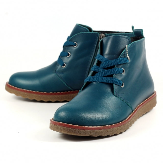 Lunar claire petrol new collection leather boots leather  slim fitting