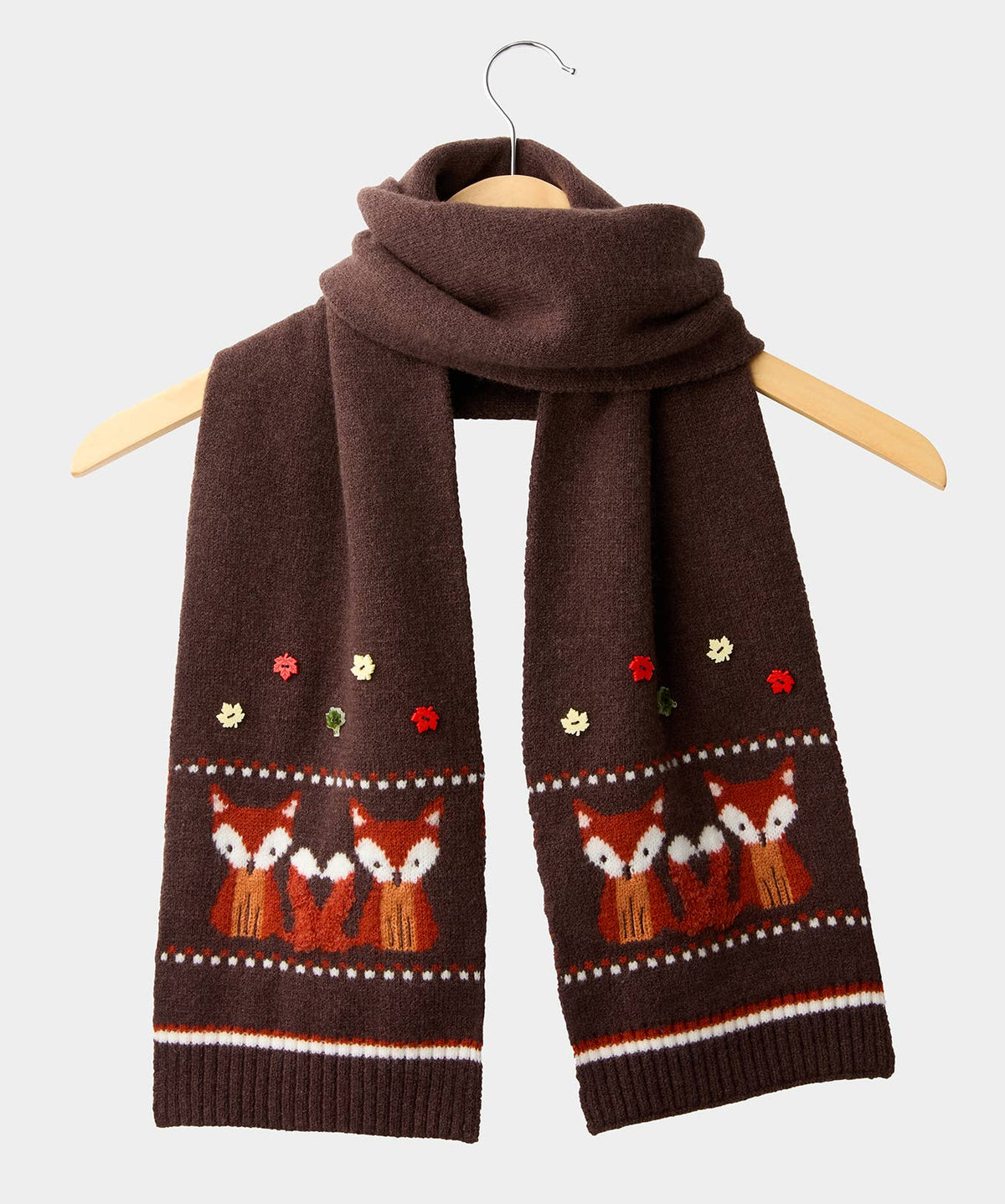 Joe browns Cosy As A Fox Knitted Scarf: Brown / 72% Polyester, 23% Nylon, 3% Wool, 
1% Acrylic, 1% Elastane / One Size