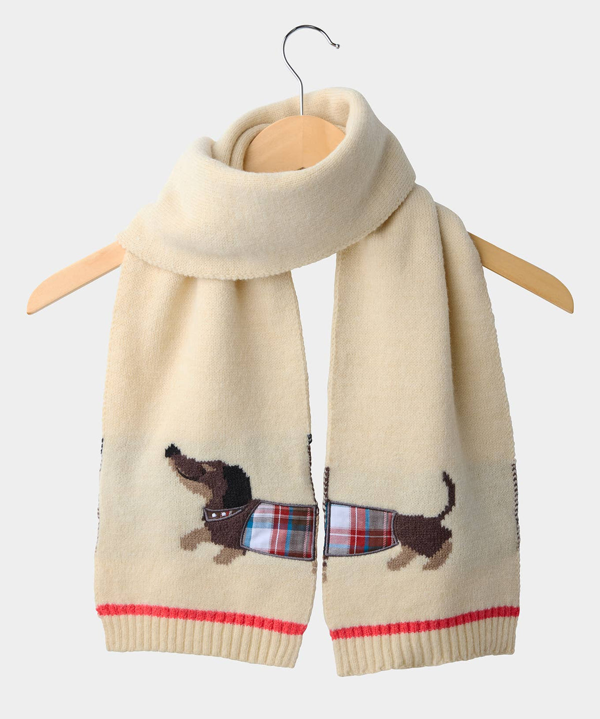 Joe browns Checked Out Sausage Scarf: Cream / 43% Acrylic, 31% Polyester, 26% Nylon / One Size