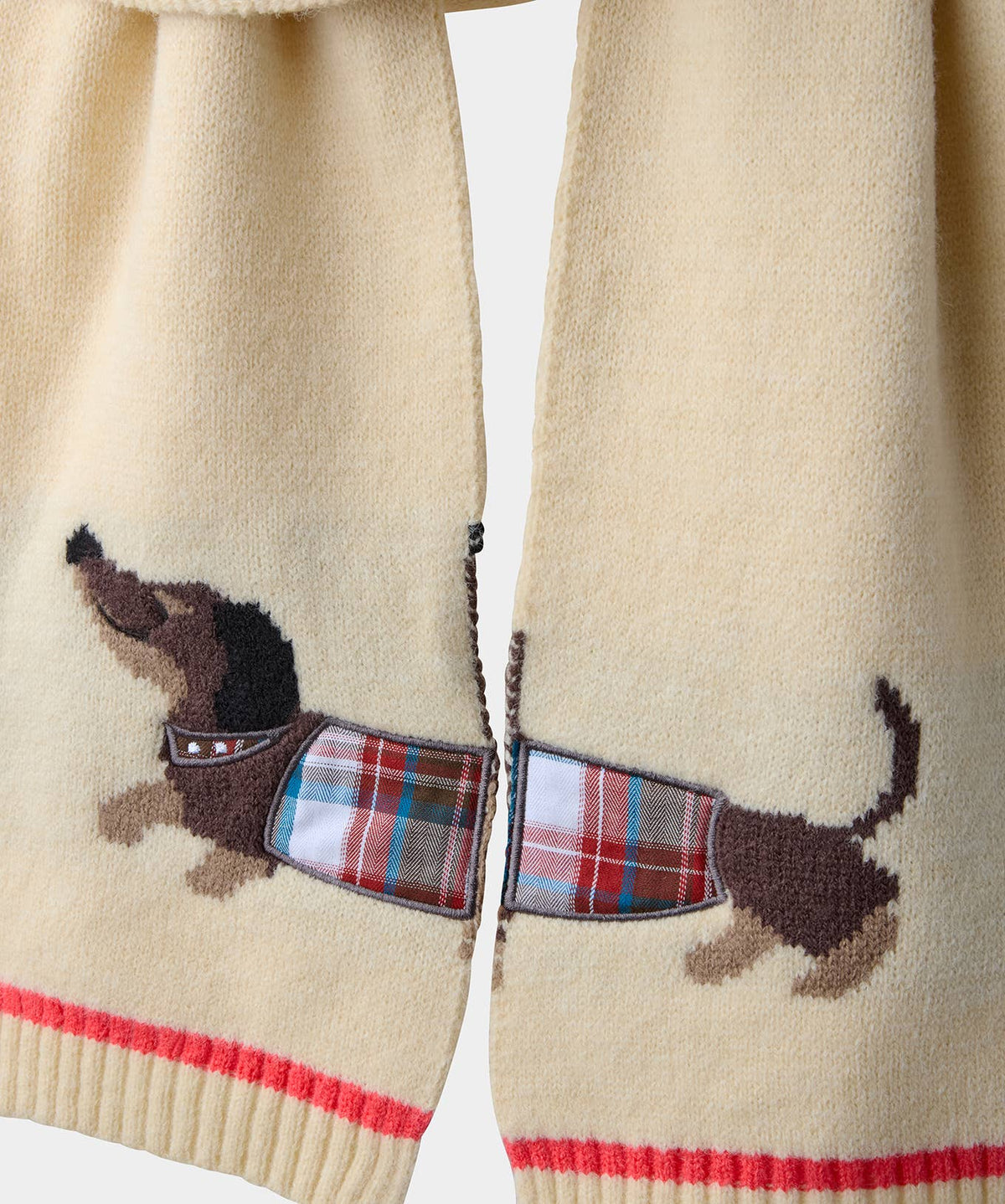 Joe browns Checked Out Sausage Scarf: Cream / 43% Acrylic, 31% Polyester, 26% Nylon / One Size
