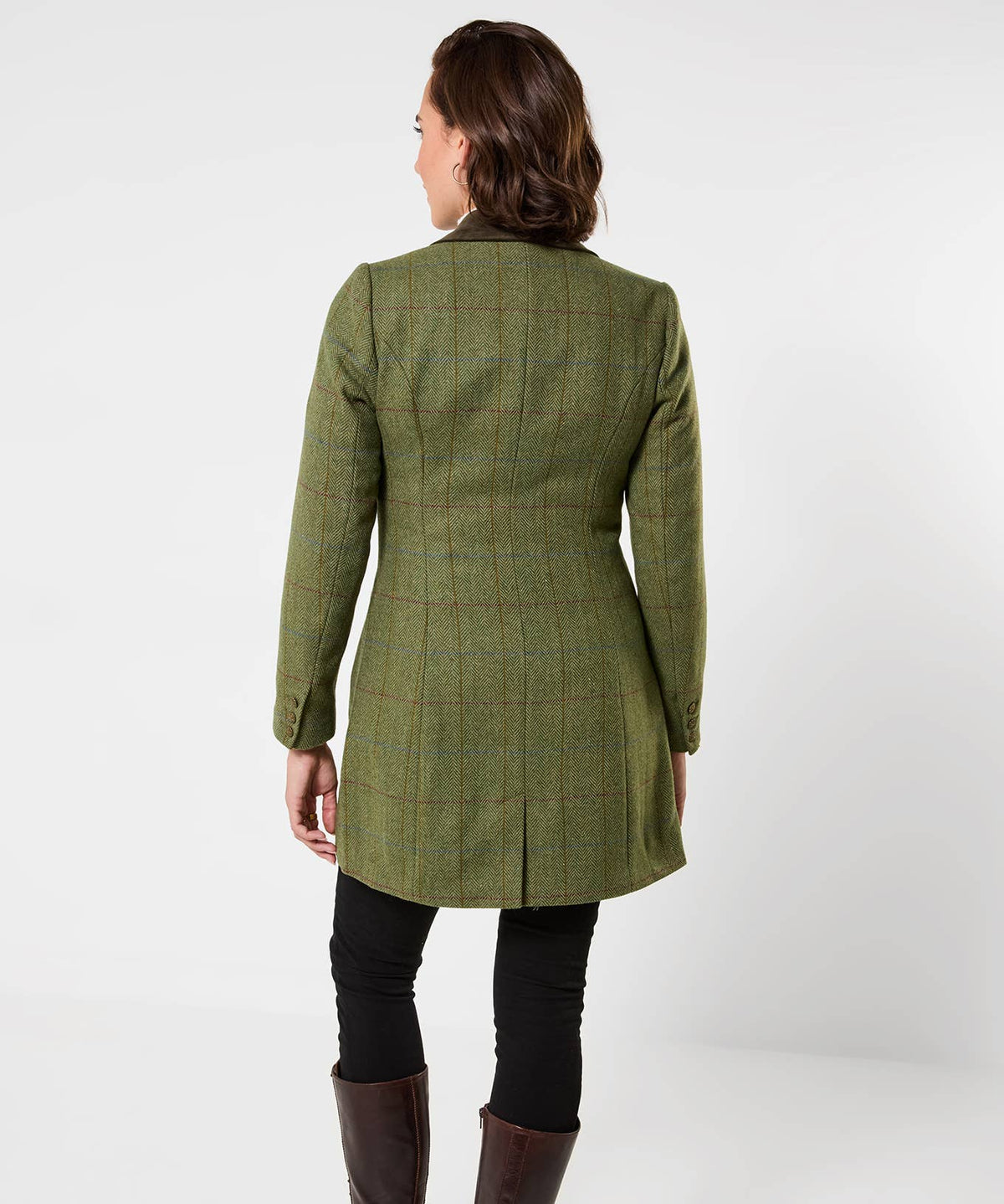 Joe browns Pippa Heritage Longline Jacket: Green / Shell: 48% Polyester, 26% Wool, 18% Acrylic, 8% Polyamide. Trim: 98% Cotton, 2% Elastane / 16