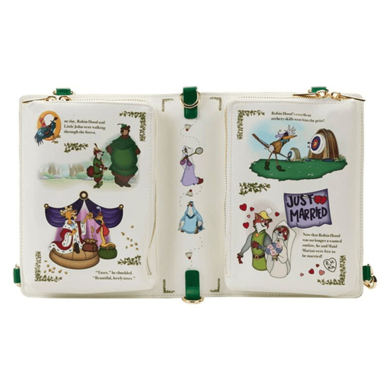 Loungefly Disney Robin Hood Book Convertible Crossbody Bag & Backpack