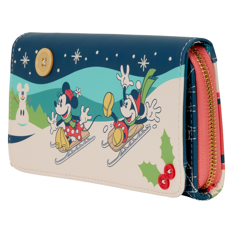 Loungefly 2025 Mickey & Minnie Holiday Wristlet Wallet