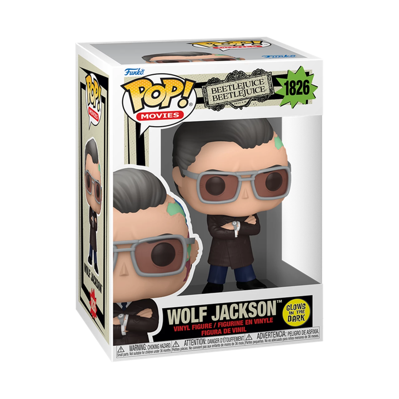 Wolf Jackson 1826 Beetlejuice Beetlejuice Glow In The Dark Funko Pop Vinyl £13.99 plus postage