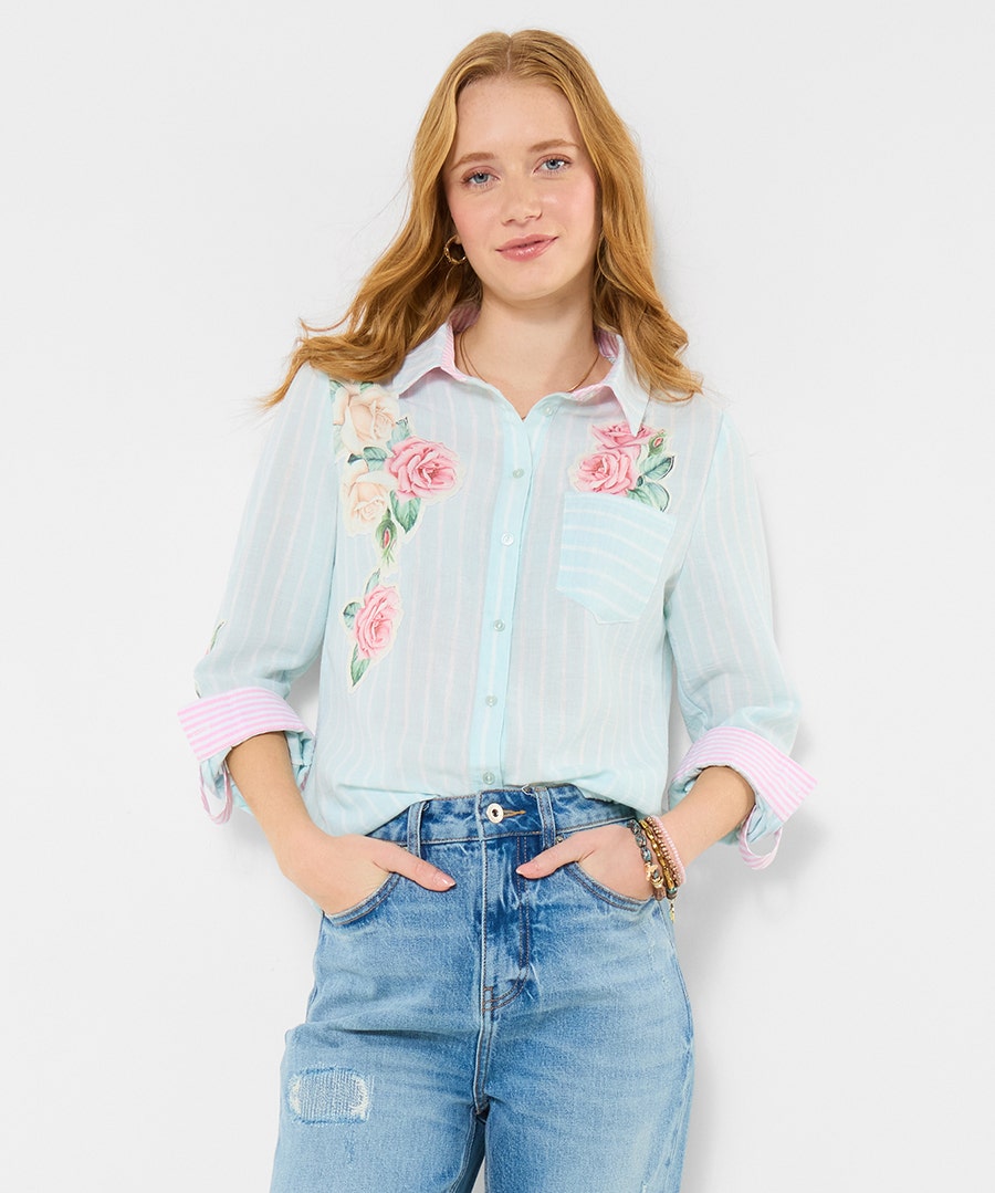 Joe browns summer 2026 Applique shirt free uk postage sizes 14 to 24