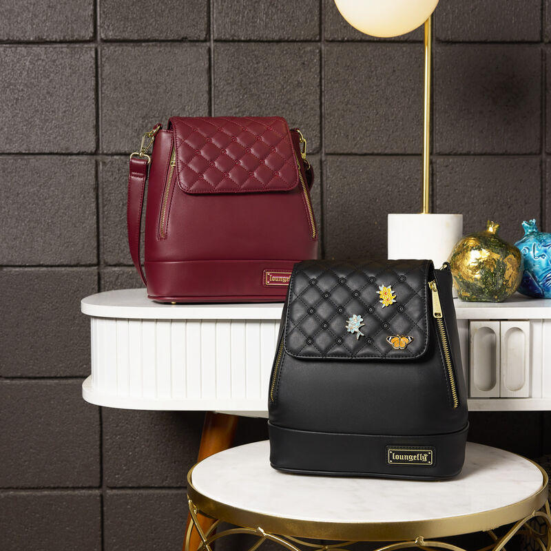 Loungefly 2025 The Lilly Convertible Mini Backpack & Crossbody Bag black