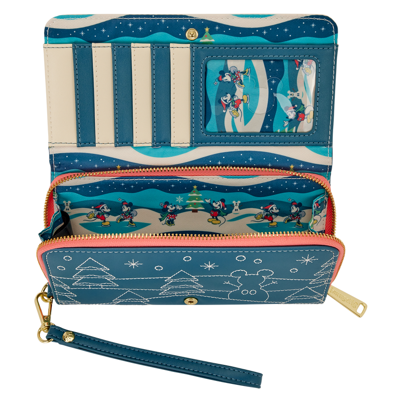 Loungefly 2025 Mickey & Minnie Holiday Wristlet Wallet