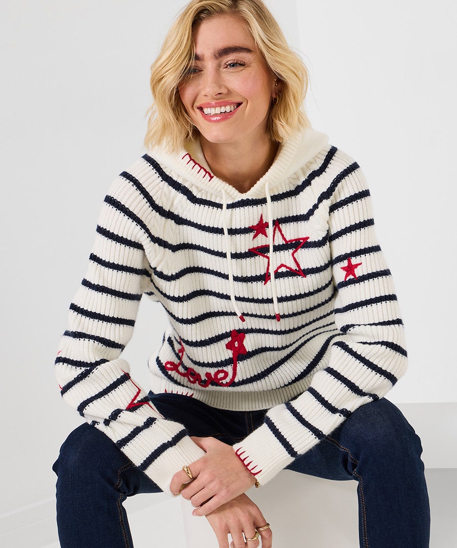 Joe browns ladies summer 2026 dotty embroidered hoodie