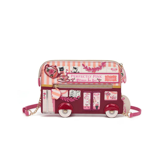 Vendula london 2025 Perfectly Pink Afternoon Tea Bus Bus Pouch Bag