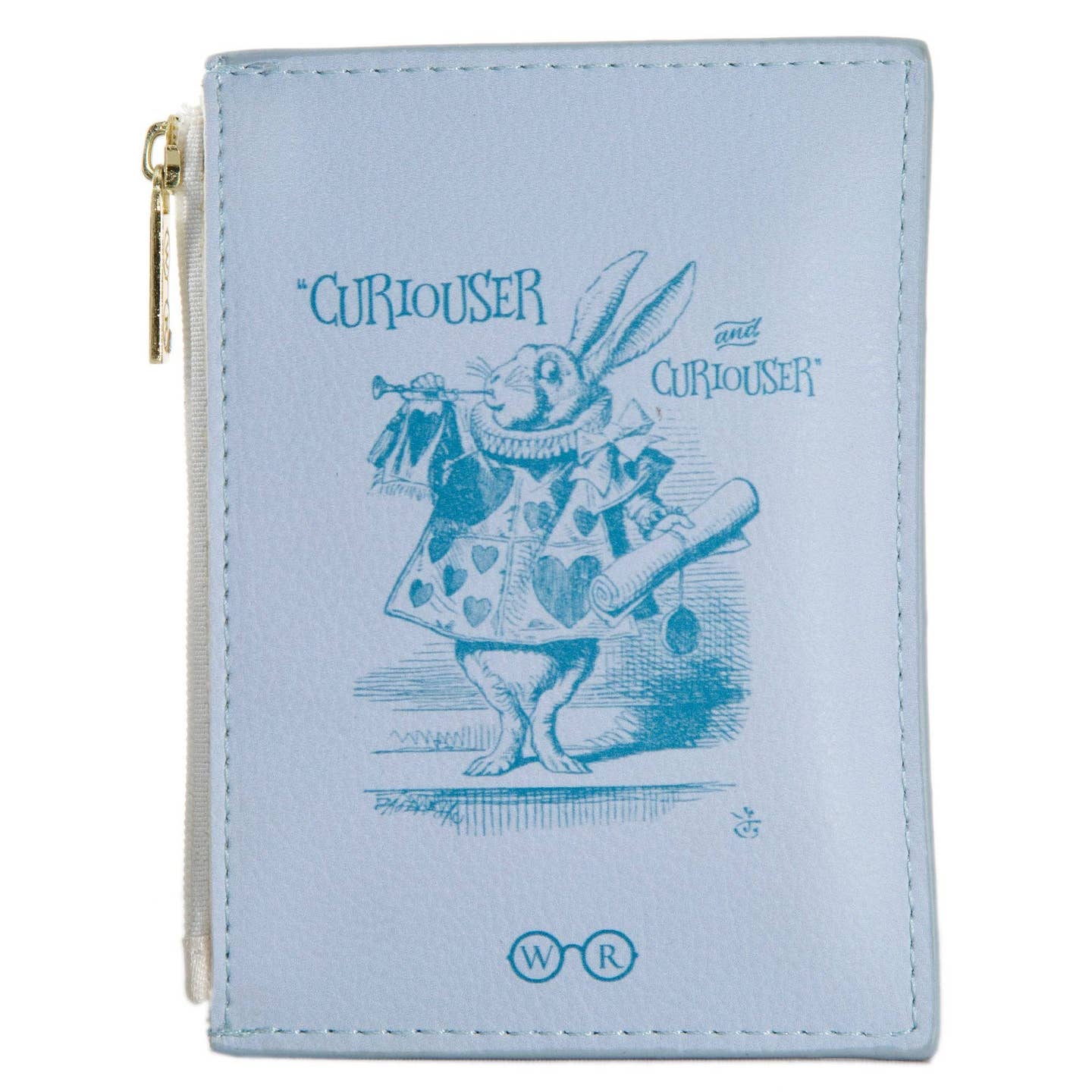 Well Read Company alice in Wonderland zip top coin purse