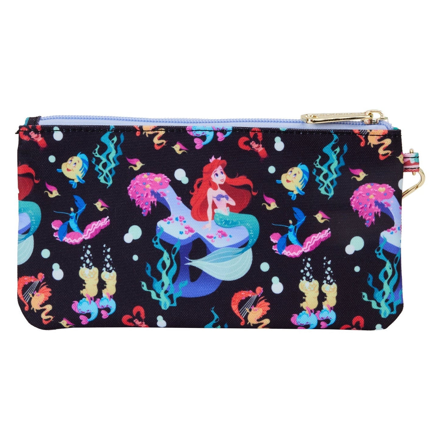 Loungefly 2025 life is a bubble little Mermaid nylon wristlet