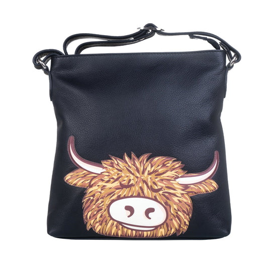 Mala Bella head crossbody bag black
