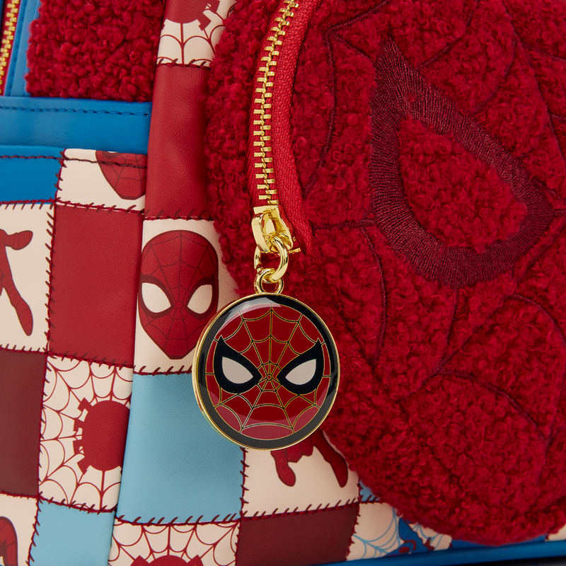Loungefly 2025 Spider-Man Sherpa Heart Mini Backpack