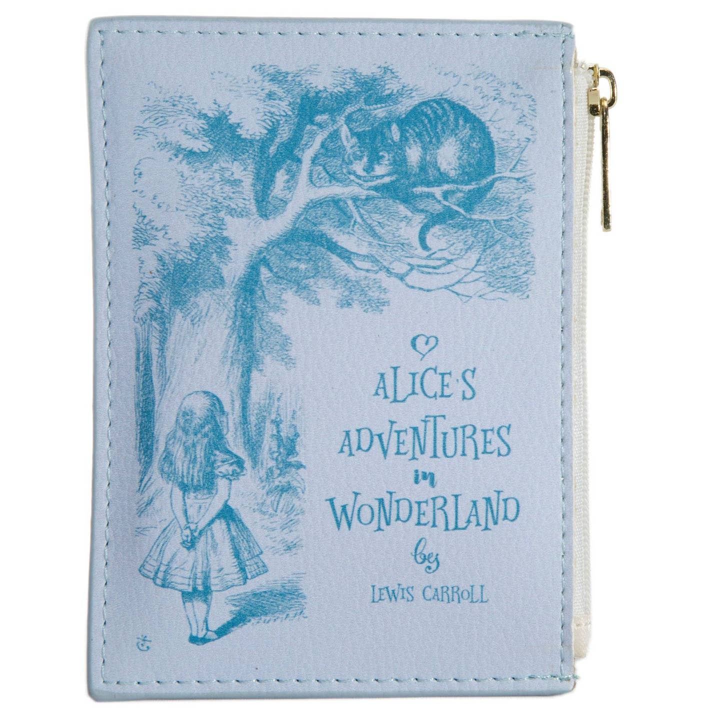 Well Read Company alice in Wonderland zip top coin purse
