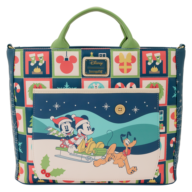 Loungefly 2025 Mickey & Friends Holiday Convertible Backpack & Tote Crossbody Bag