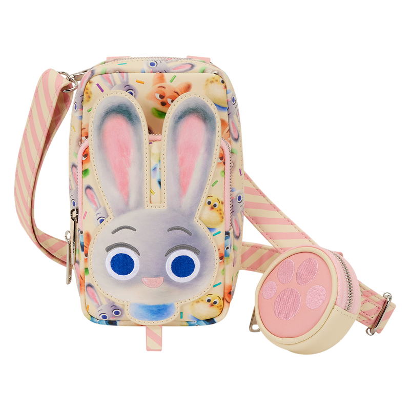 Loungefly 2025 Zootropolis 2 Judy Hopps Cotton Candy Cosplay Cell Phone Crossbody Bag with Coin Bag