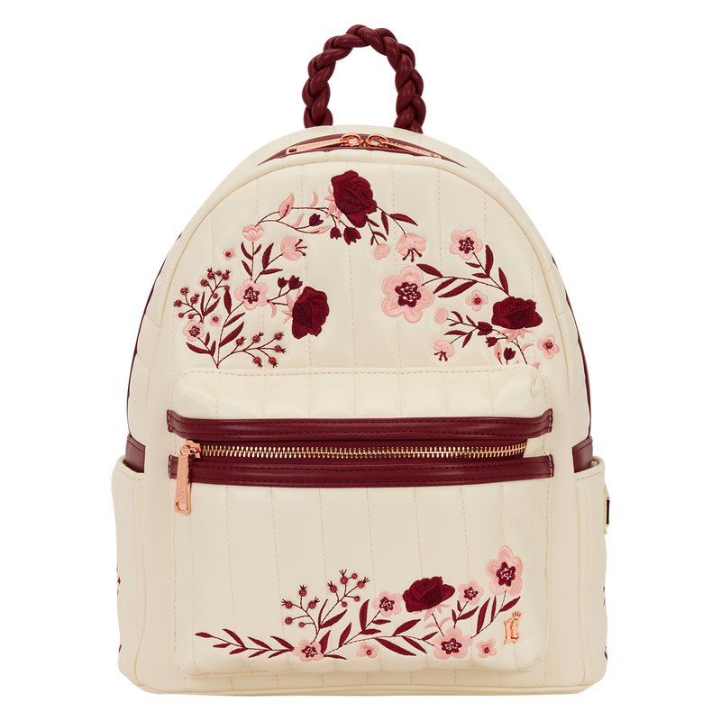 Loungefly 2025 Cream & Red Floral Mini Backpack