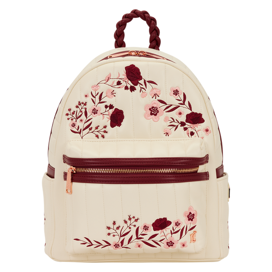 Loungefly 2025 Cream & Red Floral Mini Backpack