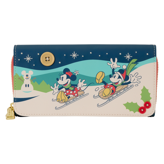 Loungefly 2025 Mickey & Minnie Holiday Wristlet Wallet