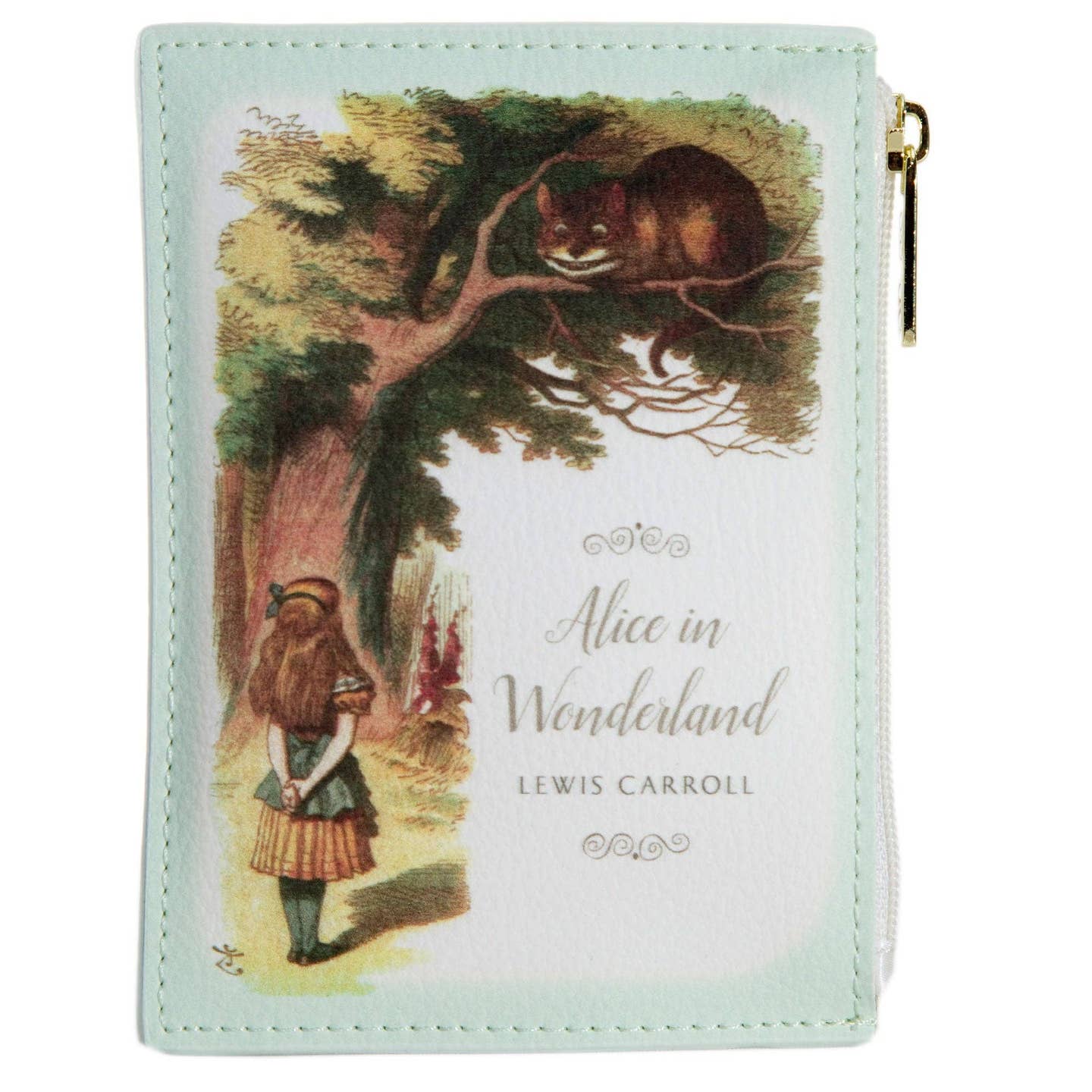Well Read Company alice in Wonderland zip top purse