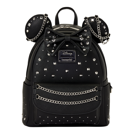 Loungefly - Minnie Mouse Studs & Chains Mini Backpack