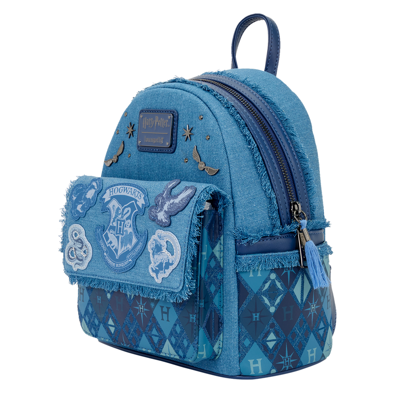 Loungefly 2025 Harry Potter Hogwarts Denim Mini Backpack