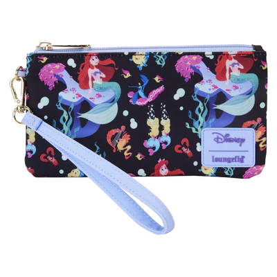 Loungefly 2025 life is a bubble little Mermaid nylon wristlet