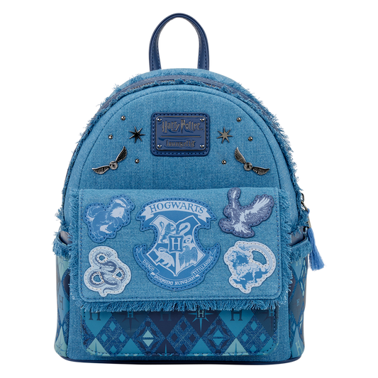 Loungefly 2025 Harry Potter Hogwarts Denim Mini Backpack