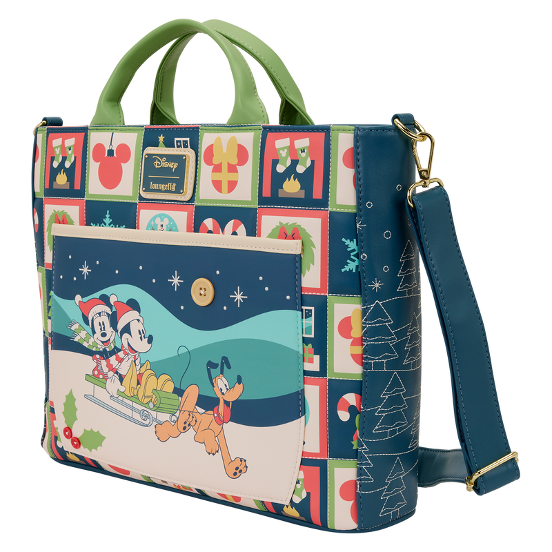 Loungefly 2025 Mickey & Friends Holiday Convertible Backpack & Tote Crossbody Bag