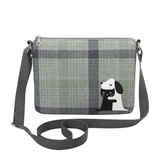 Earth squared messenger bag dog and cat