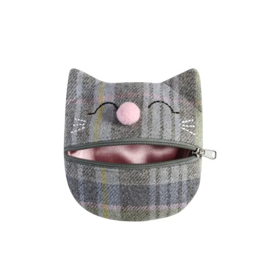 Earth squared tweed cat purse