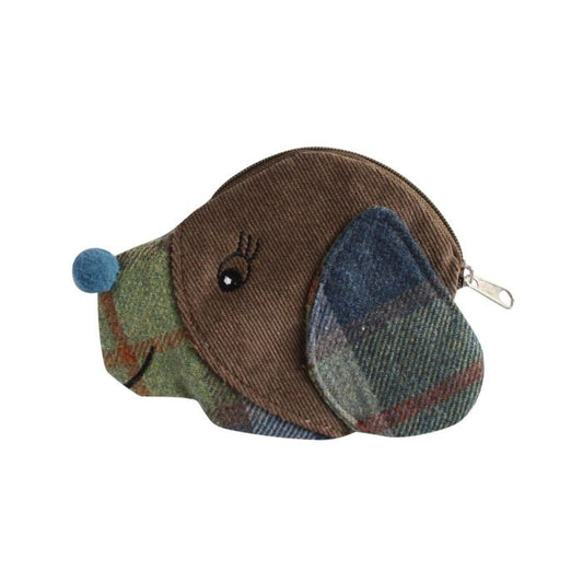 Earth squared tweed dog purse