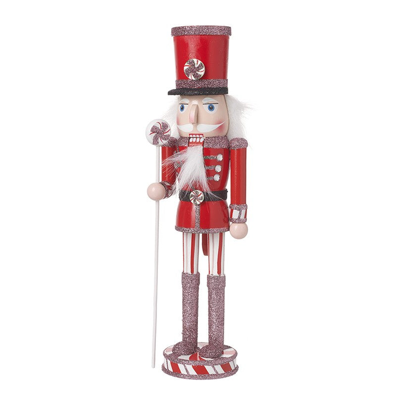 red nutcracker soldier includes post