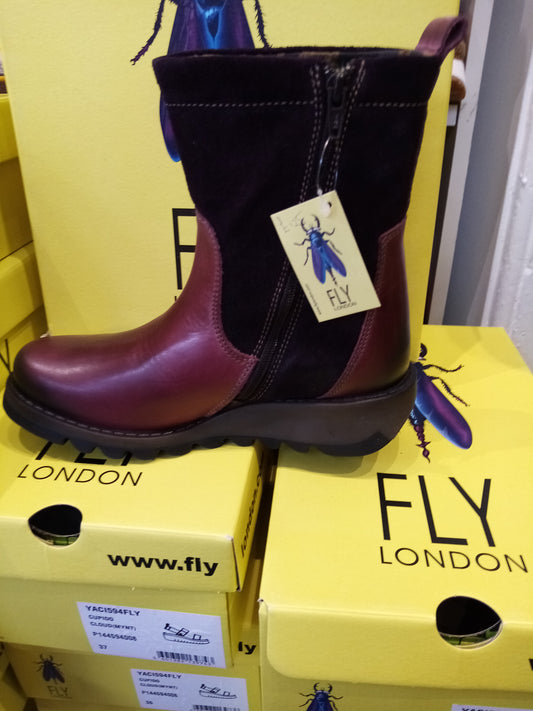 fly london rug oil purple great boots uk 4  £125 now £65 sale