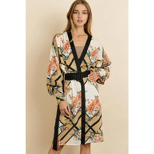 scarf print kimono tan new collection uk post included