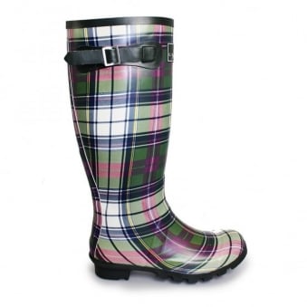 lunar wellingtons boots tartan suitable for vegans £35 no box now £25